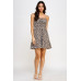Floral Front Tie Ruffle Mini Dress