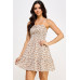 Floral Front Tie Ruffle Mini Dress