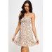 Floral Front Tie Ruffle Mini Dress