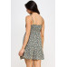 Floral Front Tie Ruffle Mini Dress