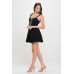 Front Ribbon Tie Bustier Dress