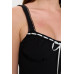 Front Ribbon Tie Bustier Dress