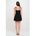 Front Ribbon Tie Bustier Dress