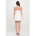 Front Ribbon Tie Bustier Dress