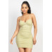 Stone Cami Shirred Bodycon Dress