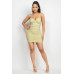 Stone Cami Shirred Bodycon Dress