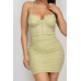 Stone Cami Shirred Bodycon Dress