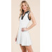 Contrast Collar Drop Waist Tennis Mini Dress