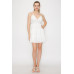Sweetheart Back-tie Tiered Dress