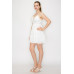Sweetheart Back-tie Tiered Dress