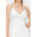 Sweetheart Back-tie Tiered Dress