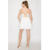 Sweetheart Back-tie Tiered Dress