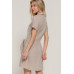 Button Down Side Bow Linen Effect Mini Dress