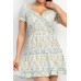 Ruffled Floral Puff Sleeve Dress
