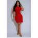 Diva Jersey Ruched Draped One Shoulder Trim Mini