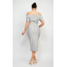Off Shoulder Zippered Bodycon Dress