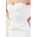 Thick Stretch Woven Sweetheart Neck Tube Midi Dress With Pocket Flap