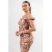 Strech Poplin Print Mini Dress