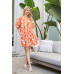 Geometric Print Loose Fit Mini Dress With Gathered Balloon Sleeves