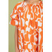 Geometric Print Loose Fit Mini Dress With Gathered Balloon Sleeves