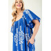Printed Midi Dress With Short Puff Sleeves