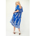 Printed Midi Dress With Short Puff Sleeves