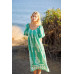 Printed Midi Dress With Short Puff Sleeves
