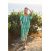 Printed Midi Dress With Short Puff Sleeves