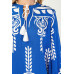 Printed 3/4 Sleeve Dress With Tassel Tie And Fringe Detail On Hem