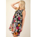 3d Floral Embroidered Sleeveless Mini Dress