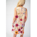 3d Floral Embroidered Sleeveless Mini Dress