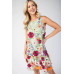 3d Floral Embroidered Sleeveless Mini Dress