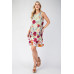 3d Floral Embroidered Sleeveless Mini Dress