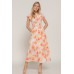 Ruffl Slv Smocked Floral Print Dresss