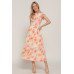 Ruffl Slv Smocked Floral Print Dresss
