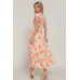Ruffl Slv Smocked Floral Print Dresss