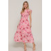 Ruffl Slv Smocked Floral Print Dresss