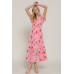 Ruffl Slv Smocked Floral Print Dresss