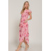 Ruffl Slv Smocked Floral Print Dresss