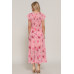 Ruffl Slv Smocked Floral Print Dresss