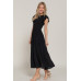 Ruffle Slv Smocked Solid Tired Dress