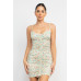 Ruched Floral Cami Dress
