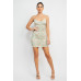 Ruched Floral Cami Dress