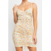 Ruched Floral Cami Dress