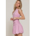 Sleeveless Boat Neck Voluminous Mini Dress
