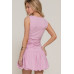 Sleeveless Boat Neck Voluminous Mini Dress