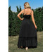 Solid V Neck Sleeveless Paghetti Strap Dress