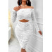 Solid Straight Shoulder Cutout Midi Dress