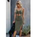 Slim Spaghetti Straps Hollow Out Dress