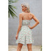 Floral Sleeveless A Line Ruffle Hem Mini Dress